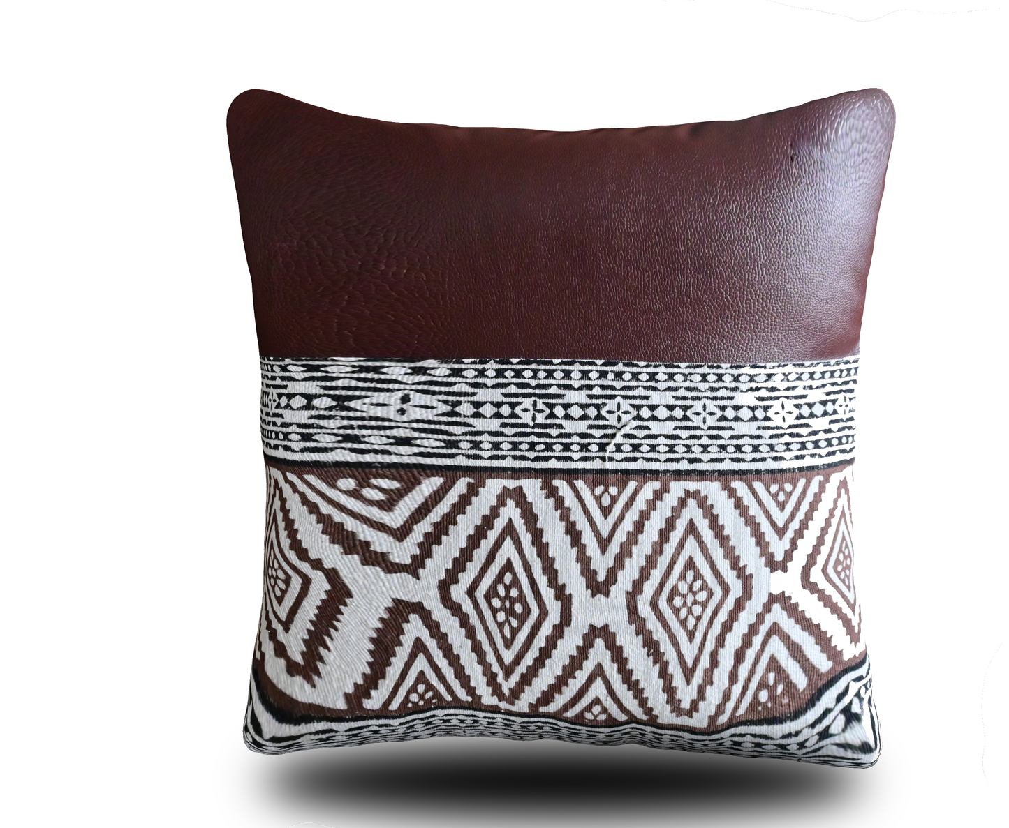 Cushions living room | cushion cover 45x45 cm | pillowcase | decorative cushions | cushion cover | PU leather-cotton | hand block printed ( pack of 2 )