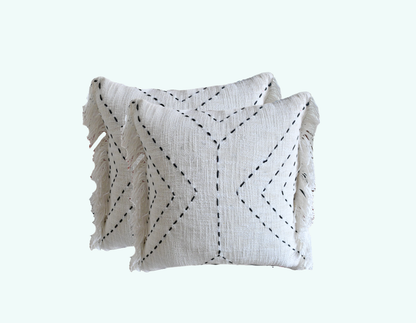 Cushions living room | cushion cover 45x45 cm | pillowcase | decorative cushions | cushion cover | cotton | hand stitched embroidery( pack of 2 )