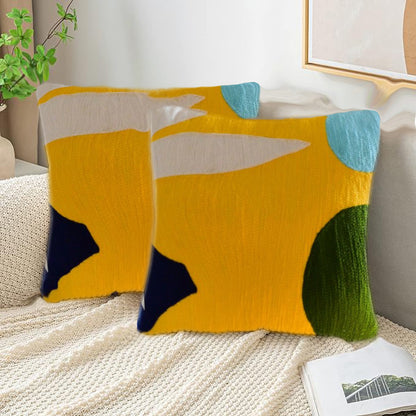 Cushions living room | cushion cover 45x45 cm | pillowcase | decorative cushions | cushion cover | cotton | full hand embroidery chain ( pack of 2 )