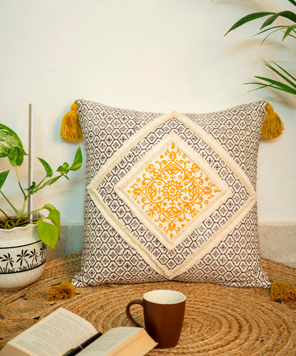 Cushions living room | cushion cover 45x45 cm | pillowcase | decorative cushions | cushion cover | cotton | hand block printed( pack of 2 )