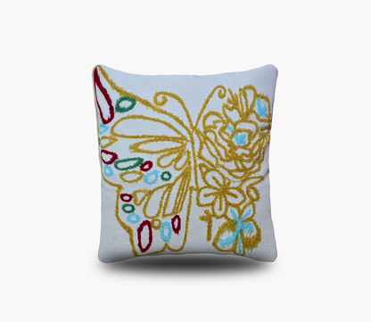 Cushions living room | cushion cover 45x45 cm | pillowcase | decorative cushions | cushion cover | 100% cotton | full bookley embroidery ( pack of 2 )