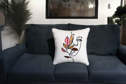 Cushions living room | cushion cover 45x45cm | pillowcase | decorative cushions | cushion cover | cotton | Embroidery ( pack of 2 )