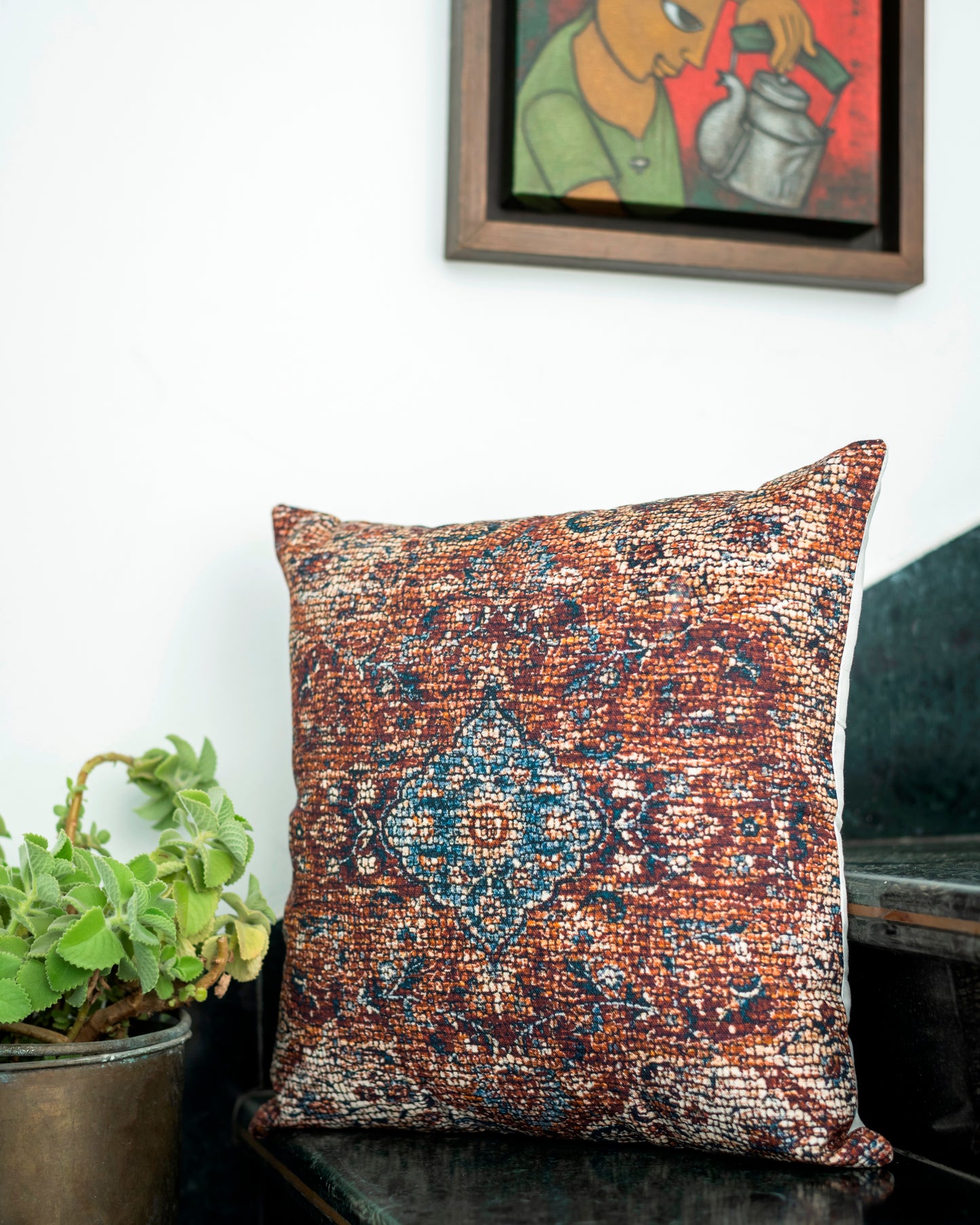 Cushions living room | cushion cover 45x45 cm | pillowcase | decorative cushions | cushion cover | cotton | hand block printed( pack of 2 )