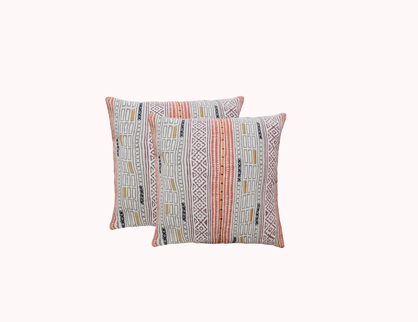 Cushions living room | cushion cover 45x45 cm | pillowcase | decorative cushions | cushion cover | cotton | hand block printed ( pack of 2 )