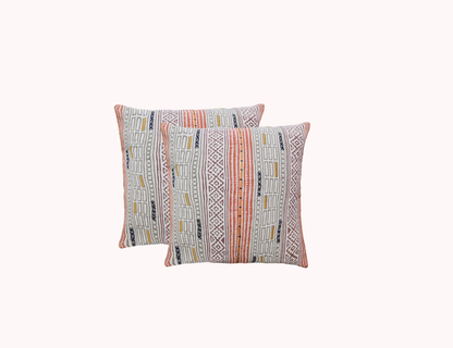 Cushions living room | cushion cover 45x45 cm | pillowcase | decorative cushions | cushion cover | cotton | hand block printed ( pack of 2 )