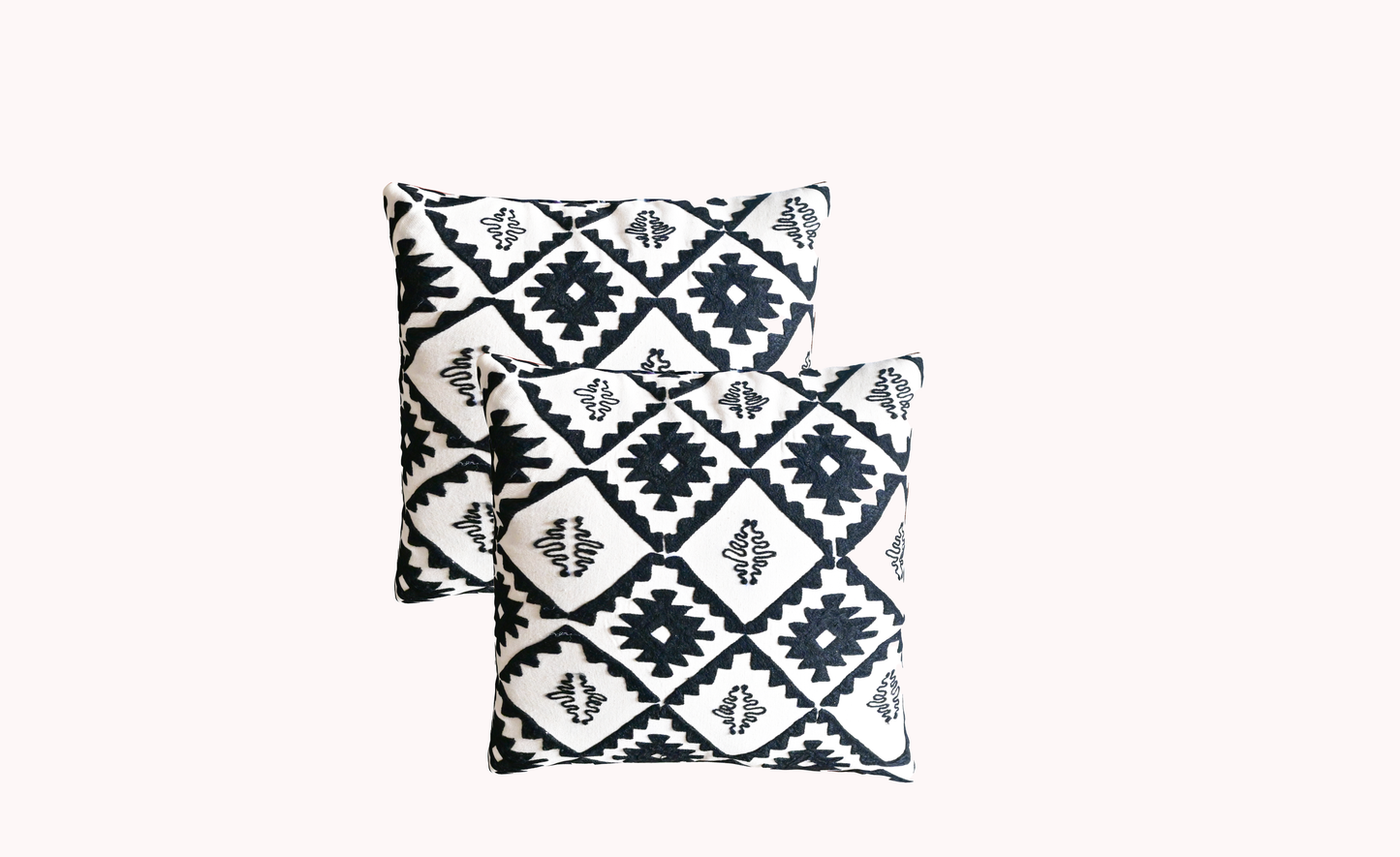 Cushions living room | cushion cover 45x45 cm | pillowcase | decorative cushions | cushion cover | cotton | embroidery ( pack of 2 )