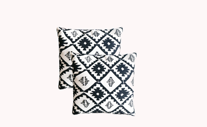 Cushions living room | cushion cover 45x45 cm | pillowcase | decorative cushions | cushion cover | cotton | embroidery ( pack of 2 )