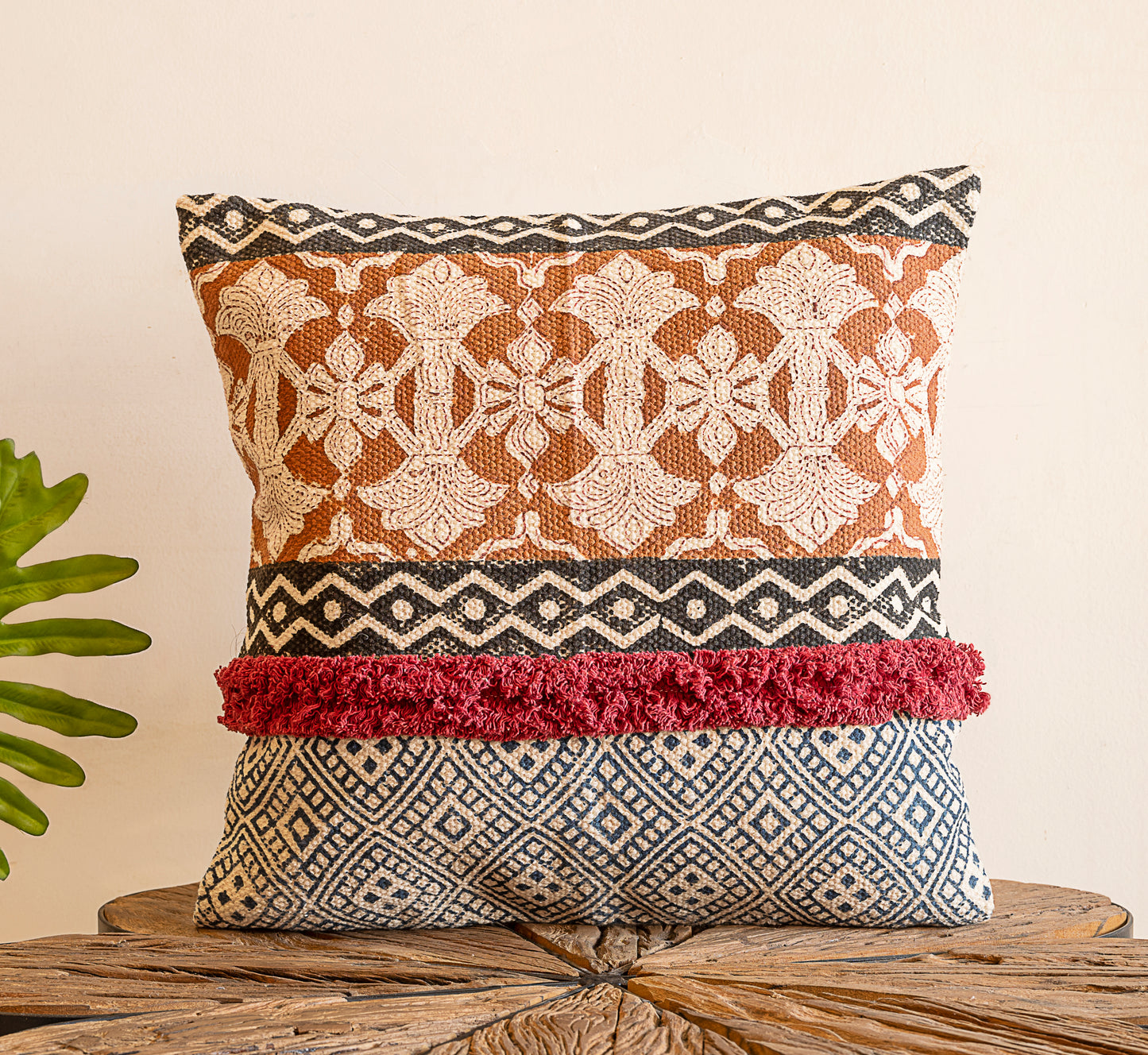 Cushions living room | cushion cover 45x45 cm | pillowcase | decorative cushions | cushion cover | cotton | hand block printed( pack of 2 )