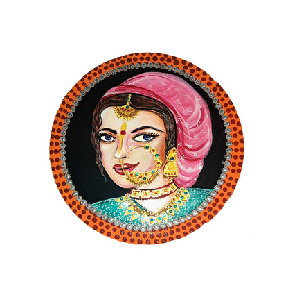 Handmade Art Painting | Pahadi Women 3D MDF Painting  | Wall Decor Artwork | Home & Office Decor |