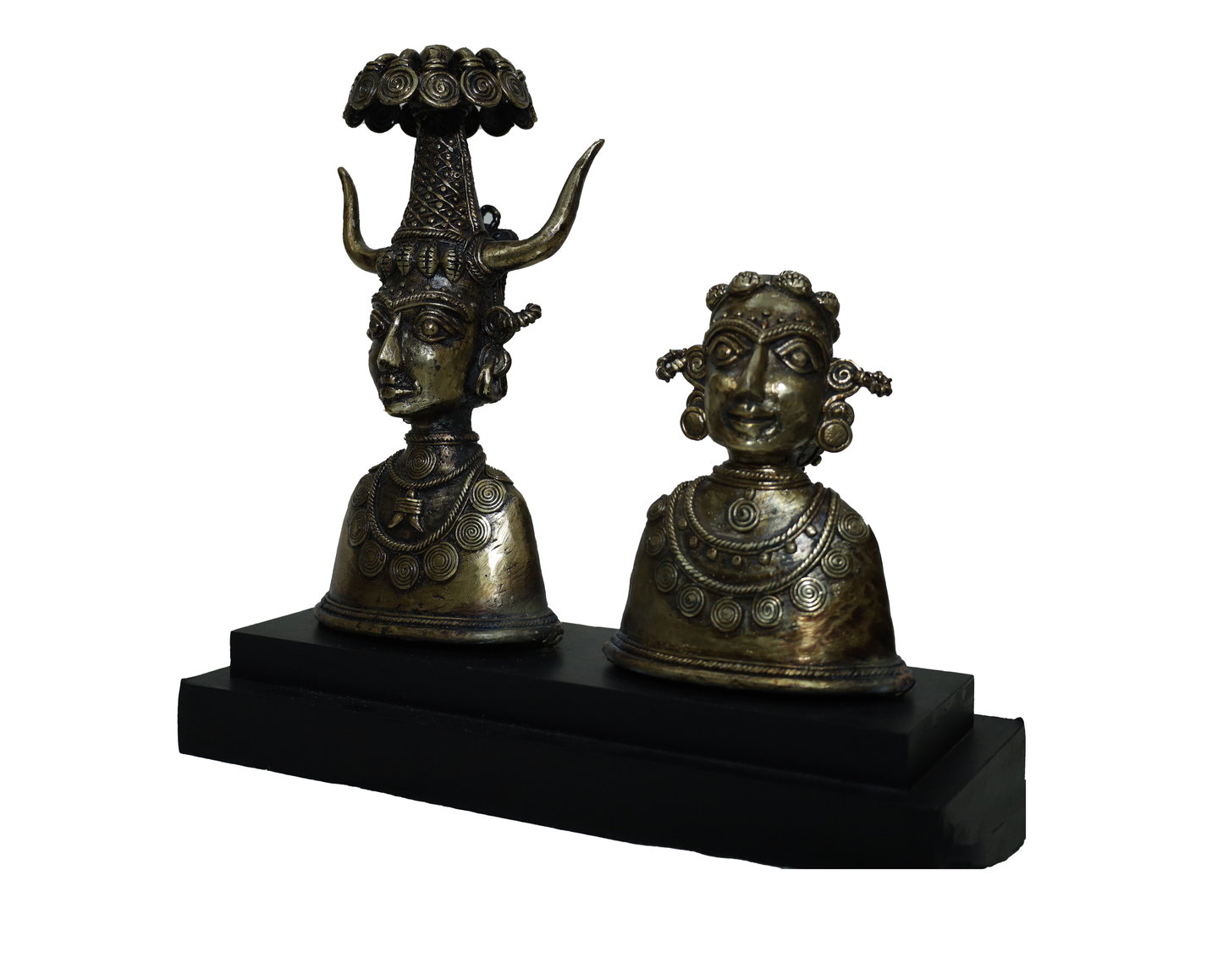 Handmade Tribal Couple | Tabletop Artifact | Metal showpiece | Decoration for home and office