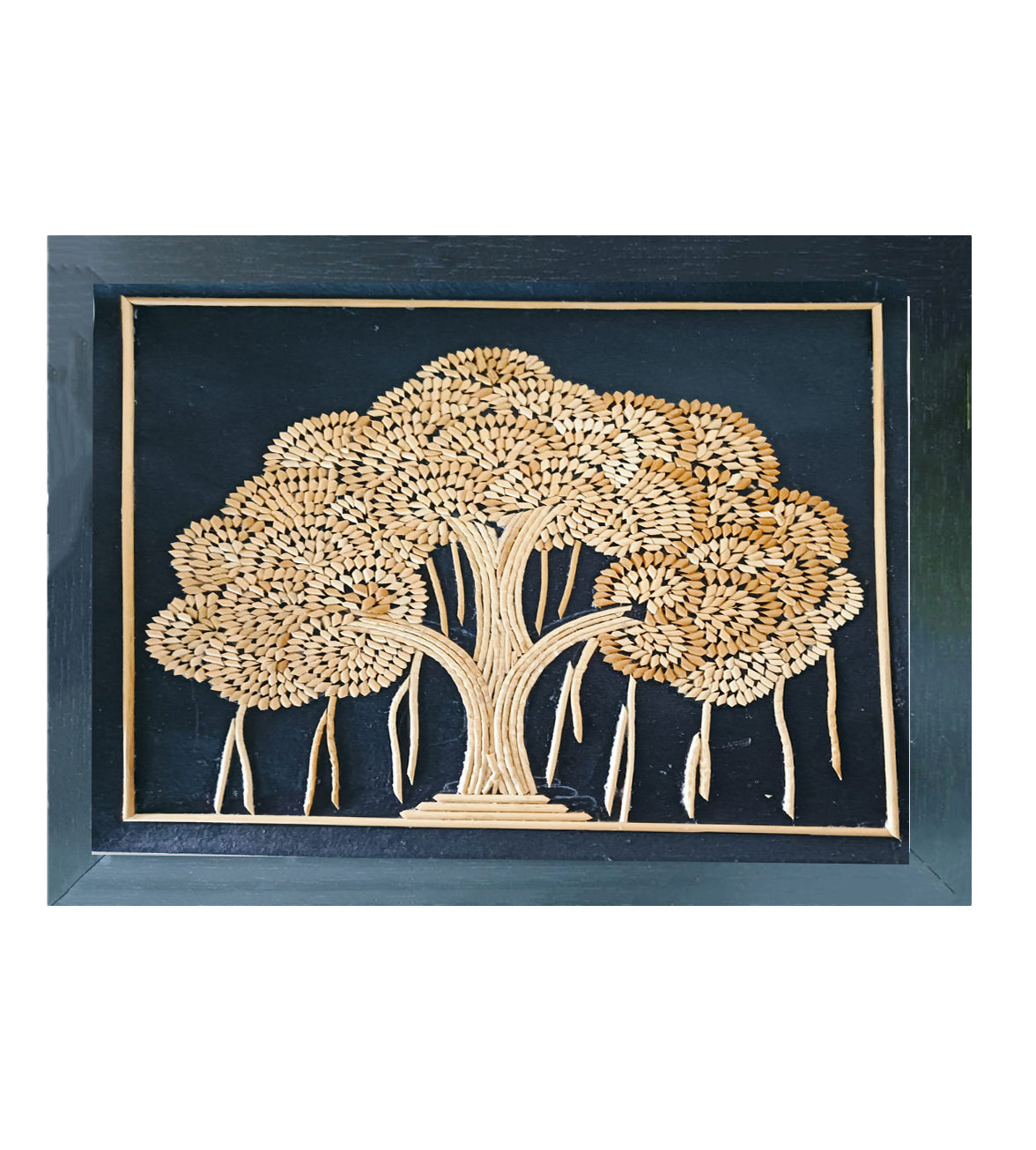 Handmade Sikki Art Painting | Tree Wall Hanging | Wall Decor Artwork | Home & Office Decor |