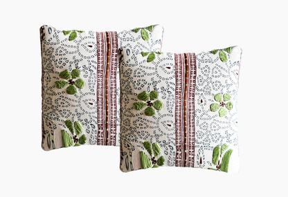 Cushions living room | cushion cover 45x45 cm | pillowcase | decorative cushions | cushion cover | cotton | hand block printed ( pack of 2 )