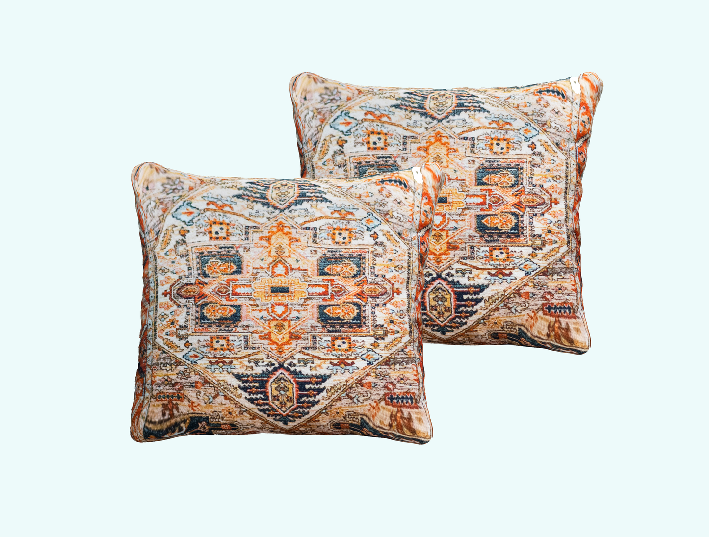 Cushions living room | cushion cover 45x45 cm | pillowcase | decorative cushions | cushion cover | cotton | hand block printed ( pack of 2 )