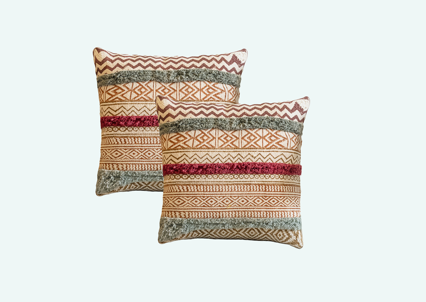 Cushions living room | cushion cover 45x45 cm | pillowcase | decorative cushions | cushion cover | cotton | hand block printed( pack of 2 )