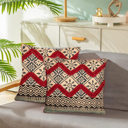 Cushions living room | cushion cover 45x45 cm | pillowcase | decorative cushions |cushion cover | cotton | hand block printed ( pack of 2 )