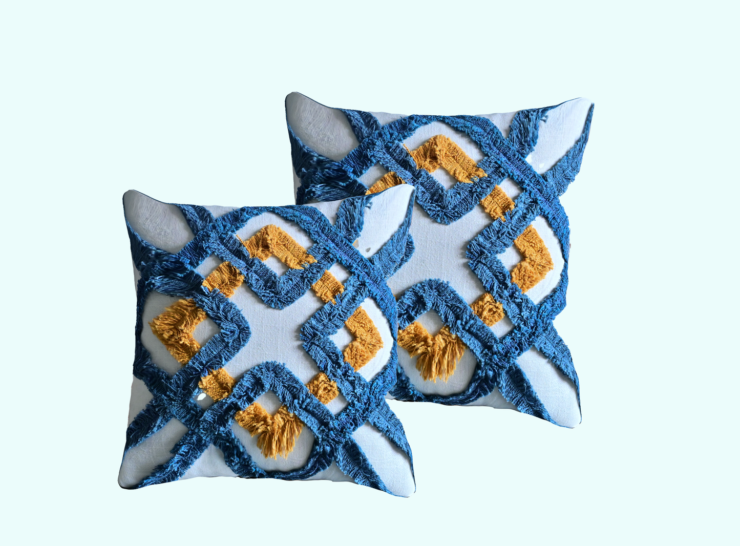 Cushions living room | cushion cover 45x45 cm | pillowcase | decorative cushions | cushion cover | cotton | woven ( pack of 2 )