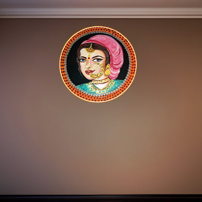 Handmade Art Painting | Pahadi Women 3D MDF Painting  | Wall Decor Artwork | Home & Office Decor |