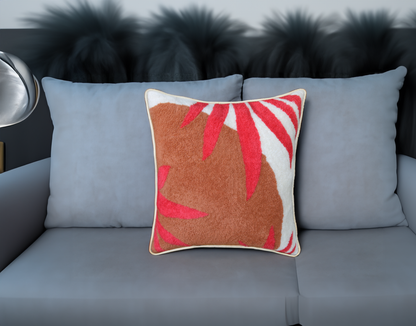 Cushions living room | cushion cover 45x45cm | pillowcase | decorative cushions | cushion cover | cotton | Full bookley embroidery ( pack of 2 )